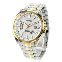 Citizen White Round Dial Analog Men's Watch CB0294-62A, dial front view