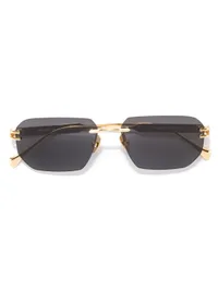 Opium Eyewear Sunglasses OP-10506 Moss in Gold / Grey (C01), front three-quarter view