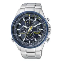 Citizen Blue Round Dial Chronograph Men's Watch AT8020-54L, angled case view