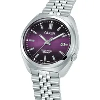 ALBA Signature Purple Gradation Dial Quartz Watch AS9W37X1, side view