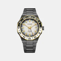 Citizen Silver Round Dial Analog Men's Watch NB6035-55H, dial front view