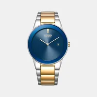 Citizen Blue Round Dial Analog Men's Watch AU1064-85L, dial front view