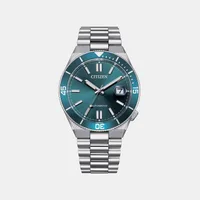 Citizen Blue Round Dial Analog Men's Watch NJ0231-56L, dial front view