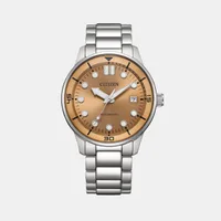 Citizen Black Round Dial Analog Men's Watch NJ0191-83X, dial front view
