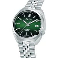 ALBA Signature Green Dial Quartz Watch AS9W31X1, side view