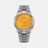 Citizen Yellow Round Dial Analog Men's Watch NJ0150-81Z, dial front view