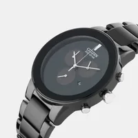 Citizen Black Round Dial Chronograph Men's Watch AT2245-57E, angled case view