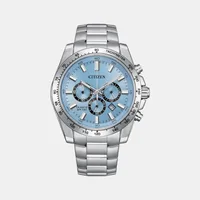 Citizen Blue Round Dial Chronograph Men's Watch AN8230-59L, dial front view
