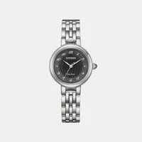 Citizen Black Round Dial Analog Women's Watch EM0990-81E, dial front view