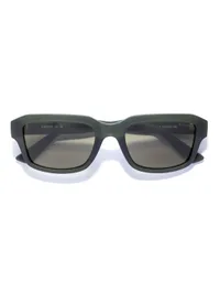 Opium Eyewear Sunglasses OP-10484 Gush in Green / Green (C04), front three-quarter view