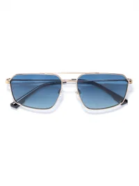 Opium Eyewear Sunglasses OP-10489 Flick in Gold / Blue (C04), front three-quarter view