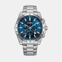 Citizen Blue Round Dial Chronograph Men's Watch AN8230-59M, dial front view