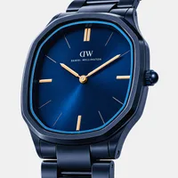 Daniel Wellington Blue Dial Analog Men's Watch DW0DG2501, angled view