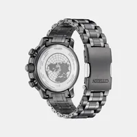Citizen Foldover Clasp Round Dial Analog Men's Watch BY3005-56G, angled case view