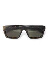 Opium Eyewear Sunglasses OP-10482 Jet in Brown / Green (C02), front three-quarter view