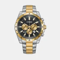 Citizen Grey Round Dial Chronograph Men's Watch AN8234-58E, dial front view