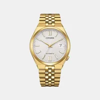 Citizen White Round Dial Analog Men's Watch NK0022-50A, dial front view