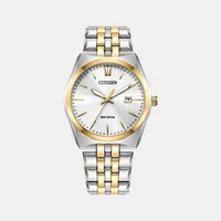 Citizen White Round Dial Analog Men's Watch BM7334-58B, dial front view