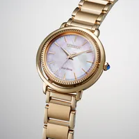 Citizen Mother Of Pearl Round Dial Analog Women's Watch EM1103-86Y, gallery detail view
