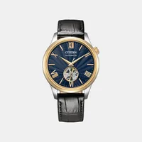 Citizen Blue Open-Heart Round Dial Analog Men's Watch NH9136-02L, dial front view