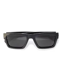 Opium Eyewear Sunglasses OP-10482 Jet in Black / Grey (C01), front three-quarter view