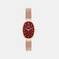 Daniel Wellington Maroon Oval Dial Analog Women's Watch DW0DL3001, front view