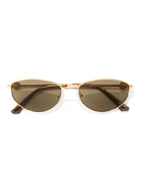 Opium Eyewear Sunglasses OP-10501 Rina in Gold / Green (C02), front three-quarter view