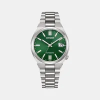 Citizen Green Round Dial Analog Unisex Watch NJ0200-50X, dial front view