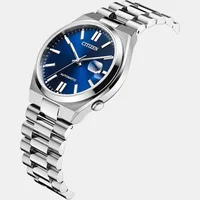 Citizen Blue Round Dial Analog Men's Watch NJ0150-81L, angled case view