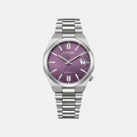 Citizen Purple Round Dial Analog Men's Watch NJ0200-50W, dial front view