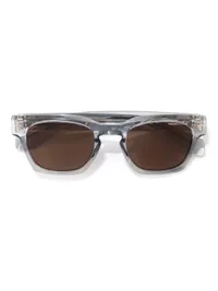 Opium Eyewear Sunglasses OP-13541 Lift in Crystal Grey / Brown (C02), front three-quarter view