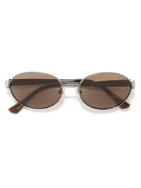 OPIUM Sunglasses OP-10477 in Brown / Gun Metal (C02), rear three-quarter view