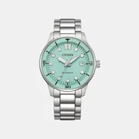 Citizen Blue Round Dial Analog Men's Watch NJ0191-83M, dial front view