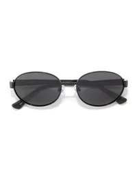 Opium Eyewear Sunglasses OP-10477 Torn in Black / Grey (C05), front three-quarter view