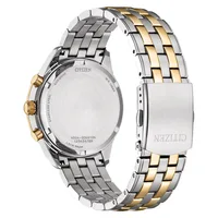 Citizen Textured Dark Blue Round Dial Chronograph Men's Watch AT2606-51L, gallery detail view