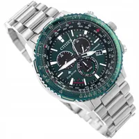 Citizen Green Round Dial Chronograph Men's Watch CB5004-59W, gallery detail view