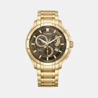Citizen Brown Round Dial Chronograph Men's Watch BL8163-50X, dial front view