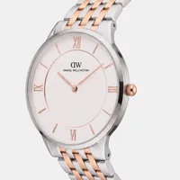 Daniel Wellington Silver Dial Analog Men's Watch DW0DG2100, angled view
