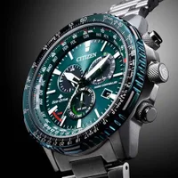 Citizen Green Round Dial Chronograph Men's Watch CB5004-59W, gallery detail view