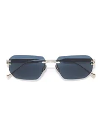 Opium Eyewear Sunglasses OP-10506 Moss in Silver / Blue (C04), front three-quarter view