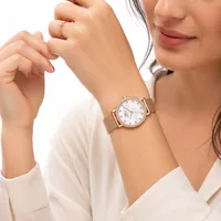 Daniel Wellington Pink Mother of Pearl Round Dial Analog Women's Watch DW0DL2502, gallery view 2