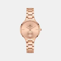 Daniel Wellington Rose Gold Round Dial Analog Women's Watch DW0DL2302, front view