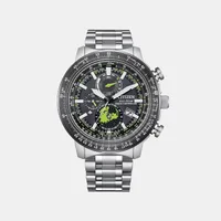 Citizen Foldover Clasp Round Dial Analog Men's Watch BY3006-53E, dial front view