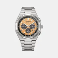Citizen Black Round Dial Chronograph Men's Watch CA4610-85Z, dial front view