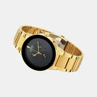 Citizen Black Round Dial Chronograph Men's Watch AT2242-55E, angled case view