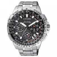 Citizen Black Round Dial Chronograph Men's Watch CC9020-54E, angled case view