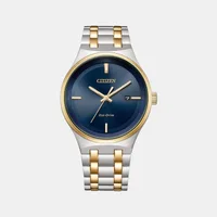 Citizen Blue Round Dial Analog Men's Watch BM7656-51L, dial front view