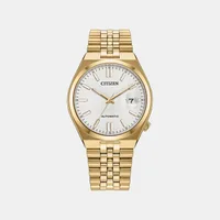 Citizen Silver Round Dial Analog Men's Watch NK0032-56A, dial front view