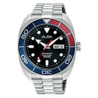 ALBA Blue & Red Diver Bezel Automatic Men's Sports Watch AL4819X1, front view