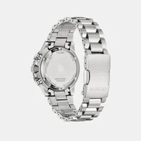 Citizen White Round Dial Chronograph Men's Watch CA4660-61A, angled case view